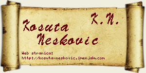 Košuta Nešković vizit kartica